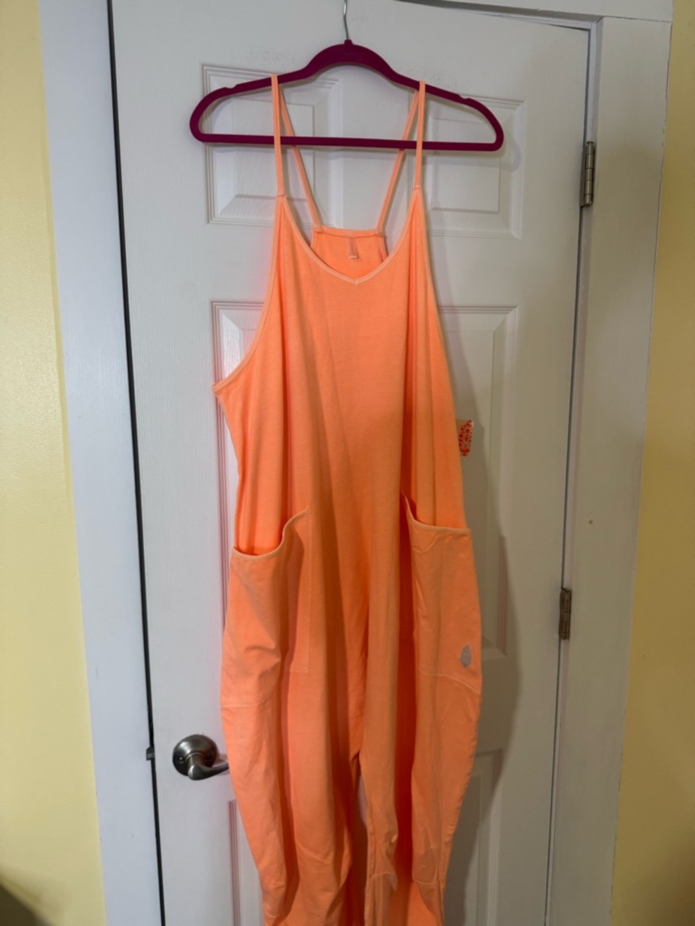 NWT Free People Movement Hot Shot Onesie in Pastel Peach Size Large - Picture 4 of 6